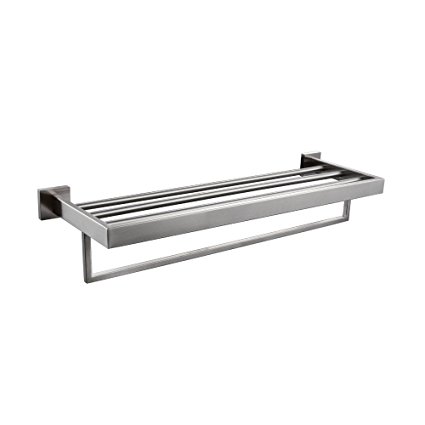 KES A2510-2 Bathroom Lavatory Double Bathroom Shelf Towel Rack Wall Mount, Brushed Stainless Steel