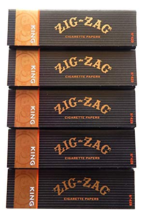Zig Zag King Size Cigarette Rolling Paper No.429 - 5-Pack, 160 Leaves