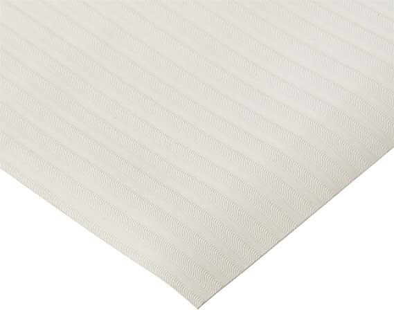 Con-Tact Brand Embossed Non-Adhesive Shelf and Drawer Liner, 12-Inches by 5-Feet, White Herringbone