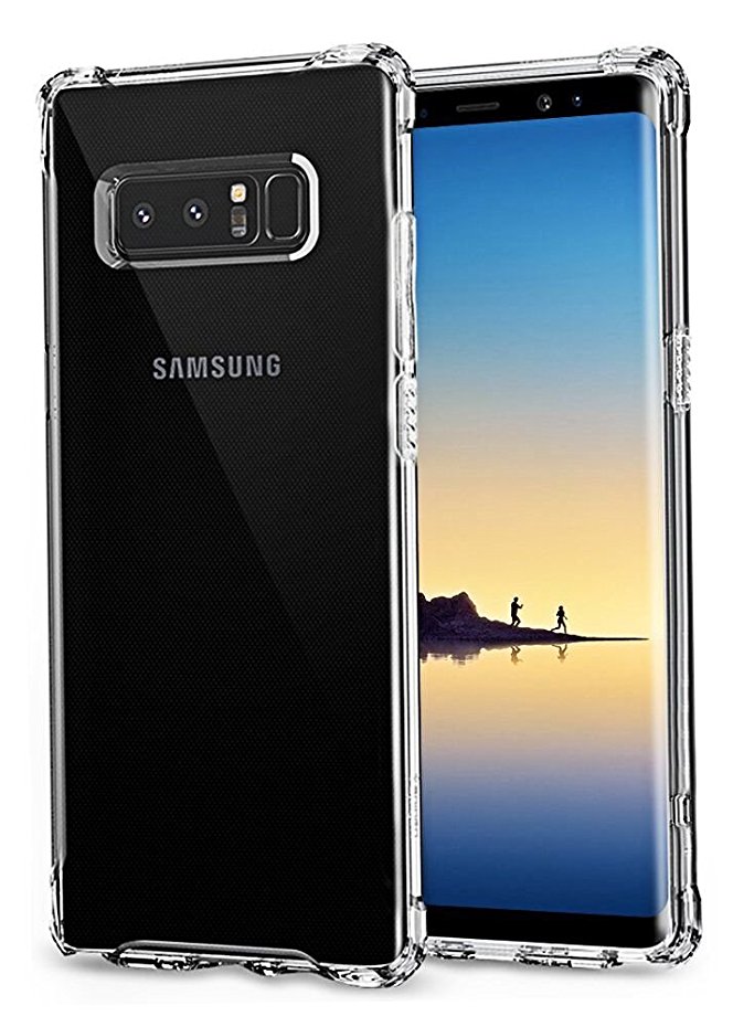 Galaxy Note 8 Case,Airsspu[Scratch Resistant]Crystal Transparent Clear Flexible Soft Gel TPU Cover Shell Skin 360 Full Body Shockproof Heavy Duty Hybrid Drop Protection for Samsung Galaxy Note 8-Clear