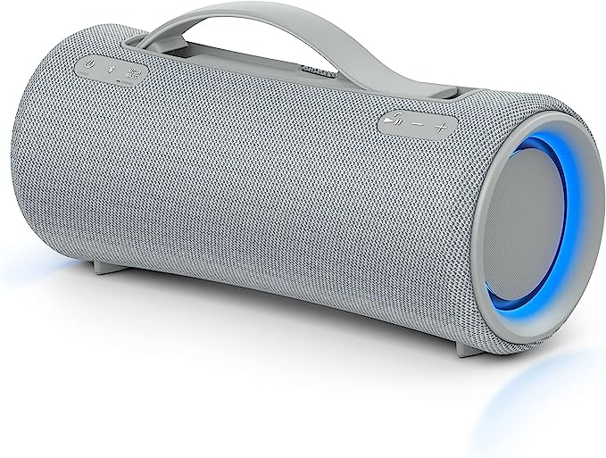 Sony SRS-XG300 - Portable wireless Bluetooth speaker with powerful party sound and lighting - waterproof, 25 hours battery life, smartphone and quick charging - Light Grey