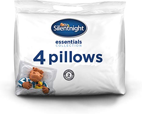 Silentnight Plus Pillow with DuPont, White, Pack of 4