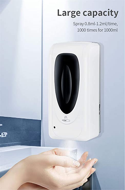 ZON BNT Alcohol Spray Hospital Hand Sanitizer Machine Soap Dispenser Automatic Touchless Touch Free Wall Mounted Motion Sensor Smart Soap Dispenser for Restaurants Home Public 1000ML