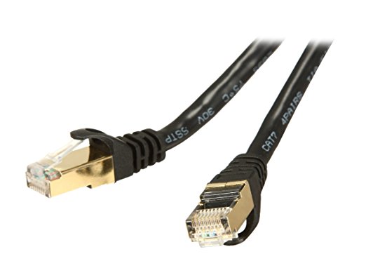 Rosewill 25-Feet Cat 7 Shielded Twisted Pair Networking Cable - Black (RCW-25-CAT7-BK)