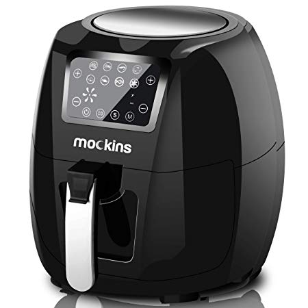 Mockins Professional Super Extra Large 5.8QT Air Fryer Includes 8 Built-in Cooking Presets & a FREE Recipe Book With an Advanced LCD Touch Screen & Rapid Air Circulation Technology