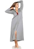 Dreams and Co Womens Plus Size Long Ultra-Soft Fleece Hoodie Robe