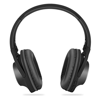 Excelvan Wireless Headphones Bluetooth Over Ear Foldable Noise Isolating Headphones Portable for Men Women, with TF Port, FM, Mic and Volume Control for Tablet ipad iphone Smartphone (Black)