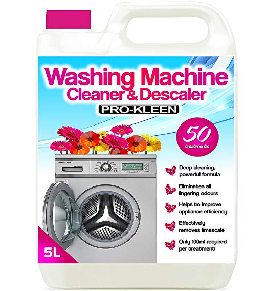Pro-Kleen Washing Machine Cleaner and Descaler - 50 Treatments - Removes Smells Caused by Mould, Mildew & Damp & Grease (1, 5 Litre)