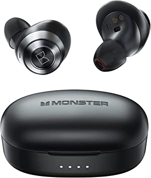 Wireless Earbuds, Monster Achieve 100 Bluetooth Earphones with Super Fast Charge,Build-in 4 Mics for Crystal Calls, 24H Playback, Hi-Fi Stereo Ture Wireless earbuds, IPX5 Deep Bass Ear Buds