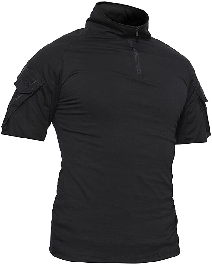 TACVASEN Men's Summer Military Tactical Sleeve Slim Fit Short Sleeve T-Shirt