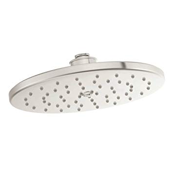 Moen S112NL Waterhill 10" One-Function Rainshower Showerhead with Immersion Technology at 2.5 GPM Flow Rate, Nickel