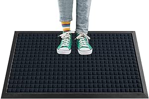 Restaurantware Comfy Feet 60 x 36 Inch Floor Mat 1 Waffle Outdoor Floor Mat - No-Slip No-Skid Backing Blue Polypropylene Entrance Mat Does Not Get Stain heavy-duty