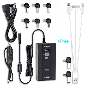 100w universal power Laptop adapter with 8 different tips  1 car cable