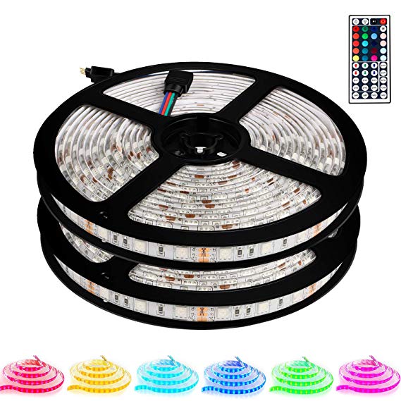 LED Strip Lights, IWISHLIGHT Light Strip SMD 5050 Waterproof Flexible RGB Strip Lights for Home Kitchen Car Bar