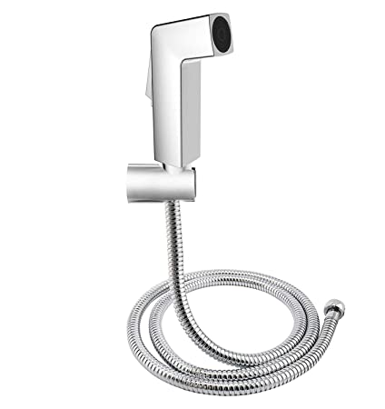 ALTON SHR20110 ABS Health Faucet With SS-304 Grade 1.25 Meter Flexible Hose Pipe and Wall Hook (Chrome)