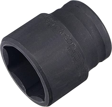 uxcell 1/2" Drive by 30mm 6-Point Impact Socket, CR-V Steel 1.77" Length, Shallow Metric Sizes