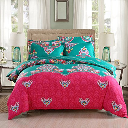 GOOFUN-B5K Duvet Cover Set 3pcs Lightweight Microfiber Bedding set 1 Duvet Cover 2 Pillow Shams Comfortable, Breathable, Soft, Extremely Durable,King Size