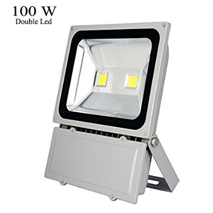 GLW® 100W Outdoor LED Flood Lights 6000k Daylight White Security Light, Waterproof floodlight lamp 7800lm 900w Halogen Bulb Equivalent