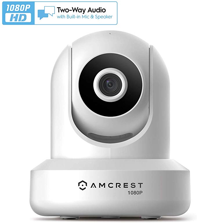 Amcrest 1080p WiFi Camera Indoor, 2MP Pan/Tilt Home Security Camera, Auto-Tracking, Motion & Audio Detection, Privacy Mode, Enhanced Browser Compatibility, H.265, Two-Way Talk IP2M-841W-V3 (White)