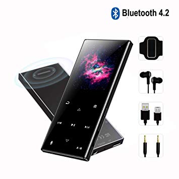 FenQan MP3 Player - MP3 Player with Bluetooth 4.2, Portable Hi-Fi Lossless Sound Music Player with FM Radio Voice Recorder E-Book, Support up to 128GB