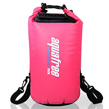 Aquafree Dry Bag, Professional Grab Handle & Adjustable Strong Shoulder Strap Included, Qualified Roll Top Waterproof Bag, Optional Size & Color & Form, Ensure Cold-weather Comfort, 100% Waterproof Dry Bag for Adventure, Floating, Kayaking, Boating, Rafting, Swimming, Dining out, Snowboarding, Skiing, Schoolbag