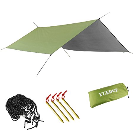 YUEDGE Portable Lightweight Waterproof Rain Tarp Tent Tarp Shelter