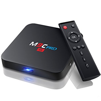 TICTID M9C Pro Android 6.0 Tv Box 4K New Amlogic S905X Chipset-Quad Core [1G/8G] with HDMI 2.0 Video Decoder 4k.2k Output-2.4G WIFI Streaming Media Player