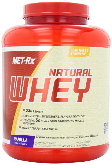 MET-Rx Natural Whey Vanilla, 5 pound