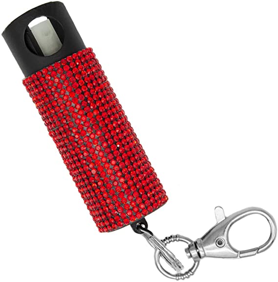 Guard Dog Security Bling-it-On Cute Pepper Spray for Women – Fashionable Key Holder - 16’ (5m) Accurate Spray Range - Self-Defense Accessory Designed for Women