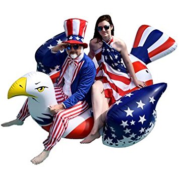 Giant Inflatable American Bald Eagle – Premium Patriotic Pool Floats Rafts & Swimming Pool Toys