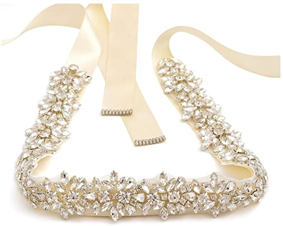 Yanstar Handmade Beads Wedding Belt Sashes Bridal Belt Sash With Rhinestones