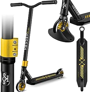 KESSER® Stunt Scooter X-Limit-Pro 360° Lenkung Funscooter Stuntscooter mit Ständer ABEC 9 Kugellagern, 110mm PU Räder, Kickscooter Tretroller Cityroller Trick Roller für Kinder Erwachsene