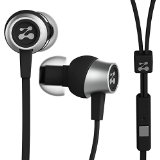Zipbuds SLIDE Sport Earbuds with Mic Most Durable Tangle-Free Workout In-Ear Headphones - GUARANTEED FOR LIFE - Black