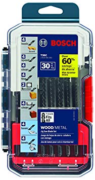 🏆Premium Pack T30C 30-Piece T-Shank Wood and Metal Cutting Jig Saw Blade Set