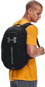 Under Armour Hustle Light Backpack Rucksack School Sports Bag Black/Grey