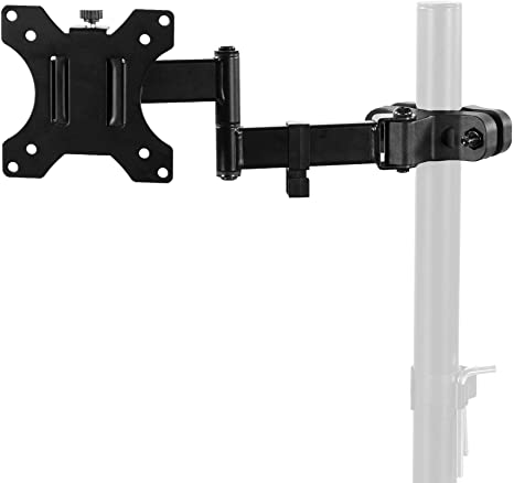 VIVO Steel Universal Full Motion Pole Mount Monitor Arm with Removable 75mm and 100mm VESA Plate | Fits 17 to 32 inch Screens (MOUNT-POLE01A)