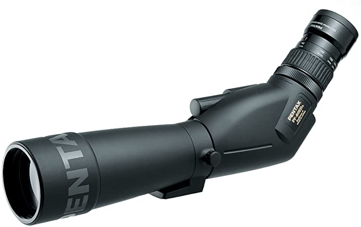 Pentax PF-80ED 80mm ED Waterproof Spotting Scope - Angled - with 20-60x Zoom eyepiece & Case - Limited Lifetime USA Warranty