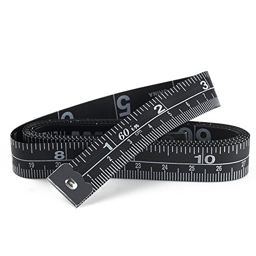 Set of 3 Wintape Seamstress Tailor Ruler Dieting 60" Long, Cool Black Color Sewing Measuring Tape