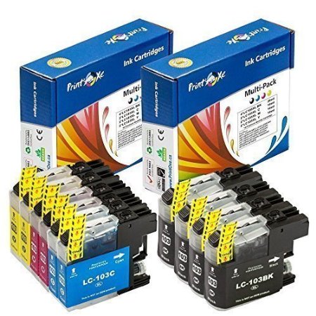 10 PK Brother LC 101  LC 103 Compatible 4 Black 2 Cyan 2 Magenta and 2 Yellow for use in Brother Compatible Printers DCP J152W and MFC models J245  J285DW  J4310DW  J4410DW  J450DW  J4510DW  J4610DW  J470DW  J4710DW  J475DW  J650DW  J6520DW  J6720DW  J6920DW  J870DW  and J875DW PrintOxe TM sold by PanContinent