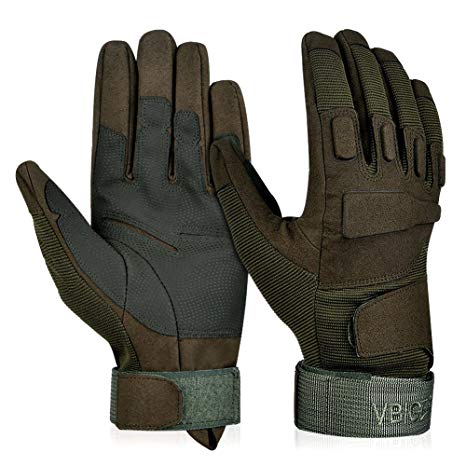 Vbiger Military Tactical Gloves Outdoor Full Finger Workout Gloves Airsoft Cycling Motorcycle Gloves