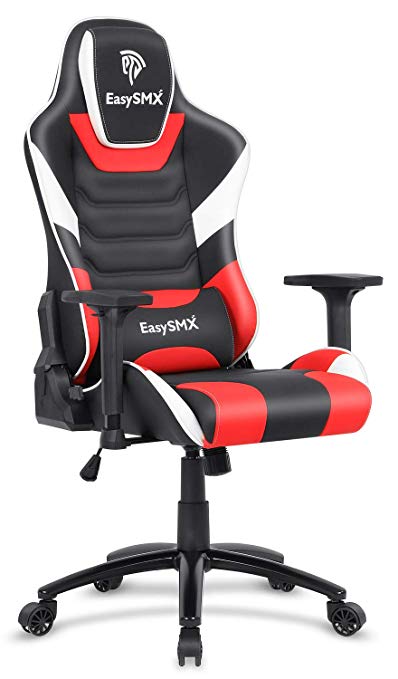 EasySMX Gaming Chair Big and Tall Gaming Chair Racing Office Computer Game Chair Ergonomic Backrest and Seat Height Adjustment Recliner Swivel Rocker with Headrest and Waist Tilting 350lbs
