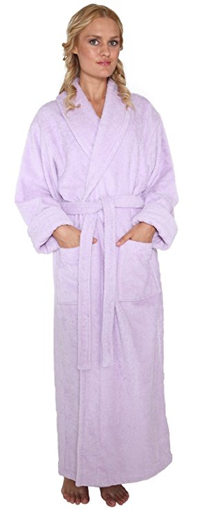 Arus Women's Optimal Style Full Length Thick Shawl Collar Turkish Bathrobe