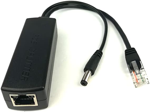 DSLRKIT DC 5V 2.4A Active PoE Splitter Power Over Ethernet 802.3af 5.5x2.1mm