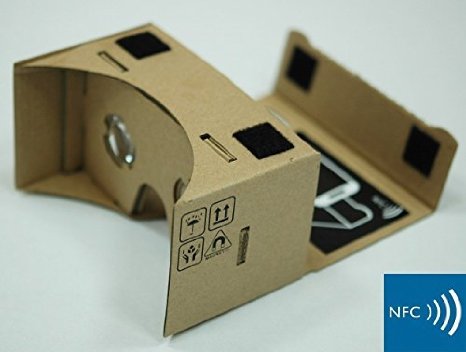 Google Cardboard Forever® - 45mm Focal Length Virtual Reality Google Cardboard with Printed Instructions and Easy to Follow Numbered Tabs (WITH NFC) (Box Color)