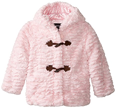 Rothschild Little Girls' Faux Fur Toggle Coat Toddler