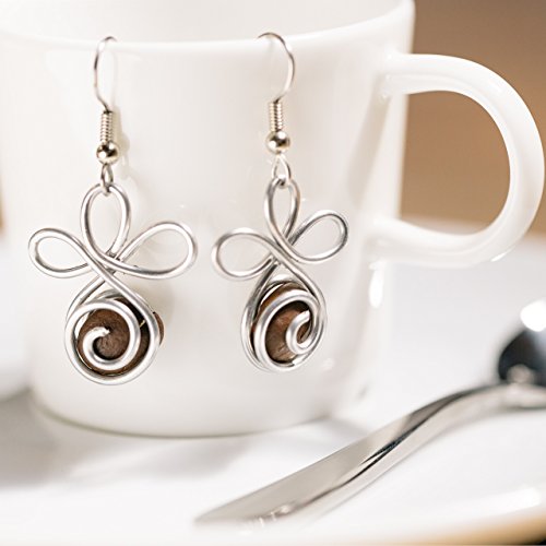 Fair Trade Coffee Gift for Women: Handmade Earrings that empower mothers in need. Handmade with love in the Dominican Republic by Madres Jewelry.