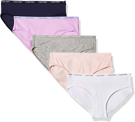 Calvin Klein Girls' Underwear Cotton Bikini Panty, 5 Pack