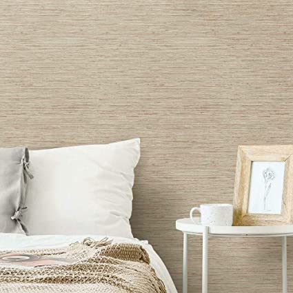RoomMates Grasscloth Peel and Stick Wallpaper