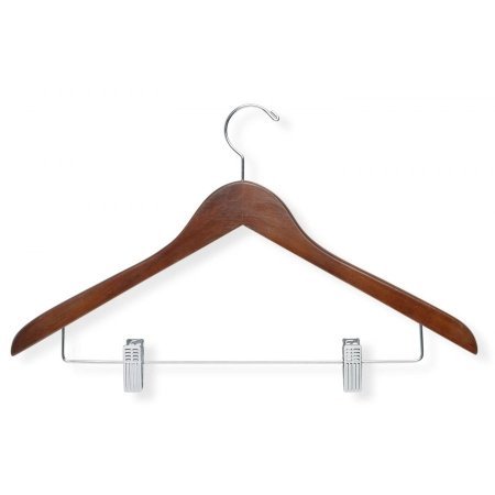 Honey-Can-Do HNGT01210 Basic Suit Hangers with Clips Cherry, 12-Pack