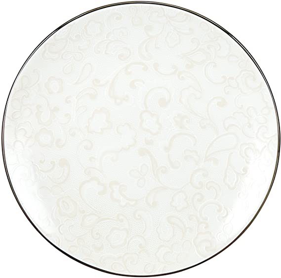 Lenox Venetian Lace Accent Plate, White